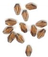 1 12x8mm Smoke Topaz Swarovski Polygon Bead